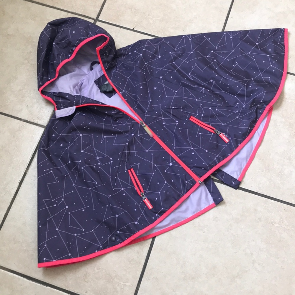 Starry rain poncho